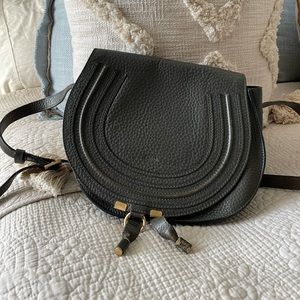 Chloé Medium Marcie Leather Crossbody Bag in Dark Green in amazing condition